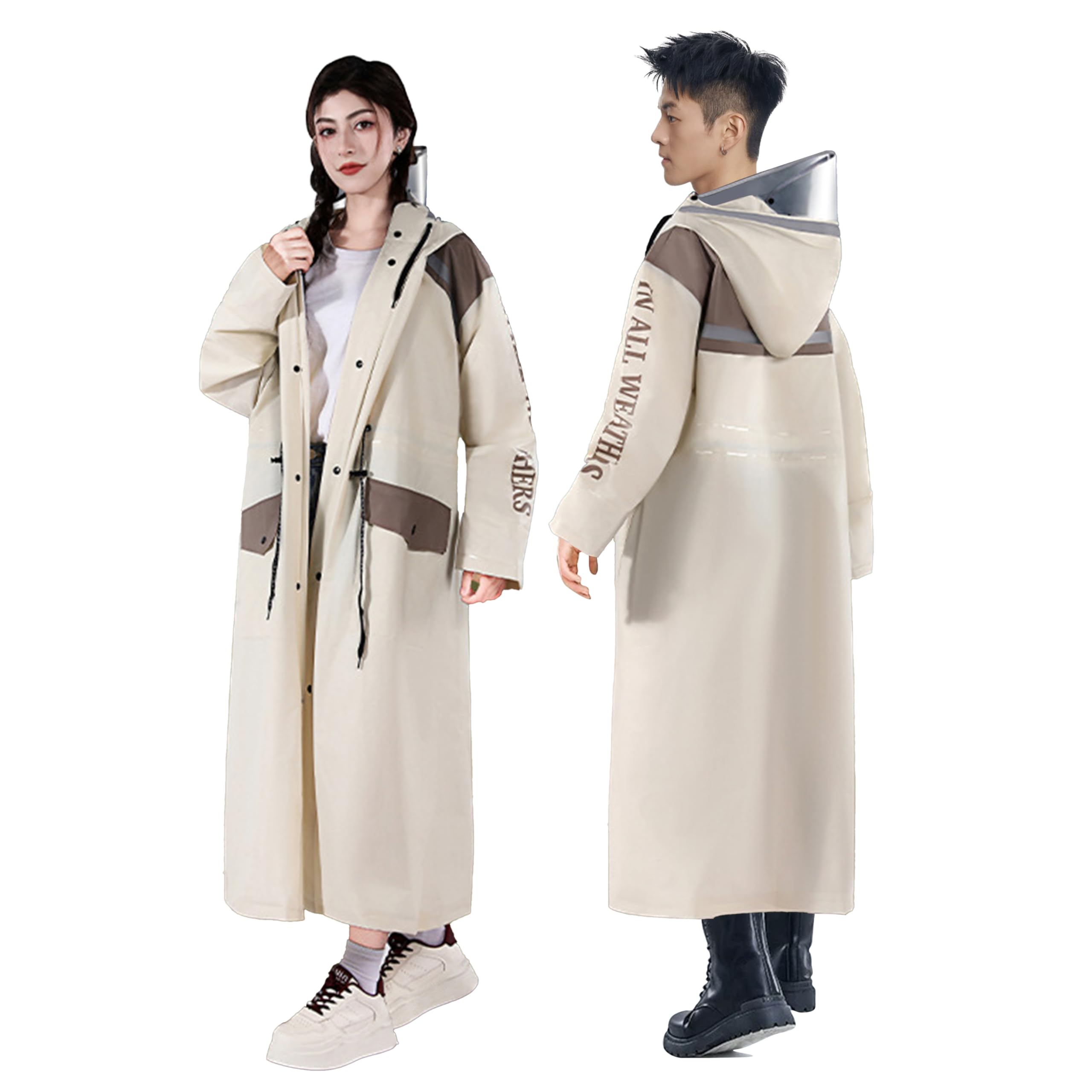 

Haikawi Raincoat for Backpack Reflective Poncho for Windproof Includes Storage Bag Cycling, Ultra-Lightweight & Quick-Drying, Compatible, Tape,