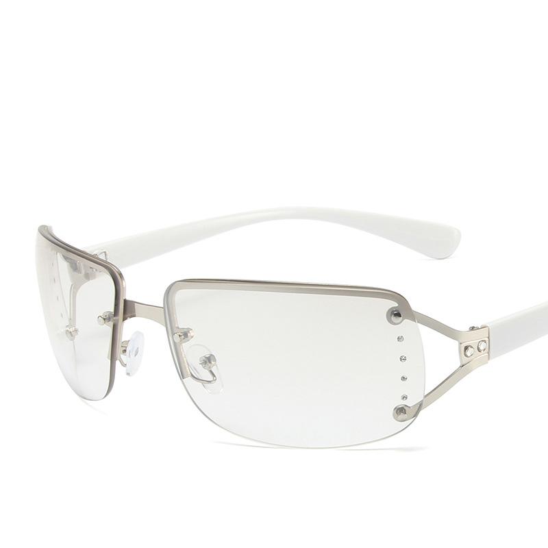 

Жіночі сонцезахисні окуляри Захист від сонця Захист від ультрафіолетового випромінювання Мода Y2g Персоналізовані сонцезахисні окуляри з діамантами в стилі хіп-хоп Чоловічі окуляри для стрільби на подіумі