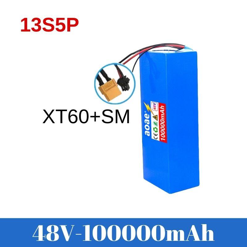 48V 13s5p 100ah Lithium Battery Pack 48v 100000mAh 250W-2000W Citycoco Motorized Scooter Batteries Built in 50A BMS