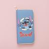 2025 Chic Cartoon Print Long Wallet with Stitch Zipper - Coin Purse & Card Holder for Students