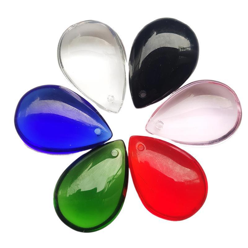 Žiarivý krištáľový náhrdelník s príveskom v tvare kvapky vody – Stredný/Veľký