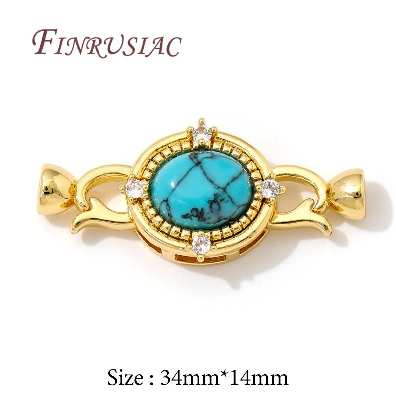 18K Gold Plated Brass with Zircon Clasps For Jewelry,Fasteners For Bracelets Connectors,Accessories DIY Jewelry Making Supplies