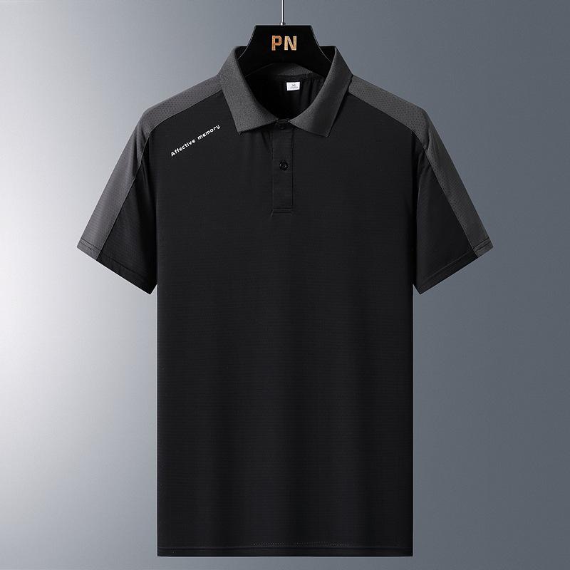 Men's Ice Silk Polo & Shorts Set - Summer Casual for Dad