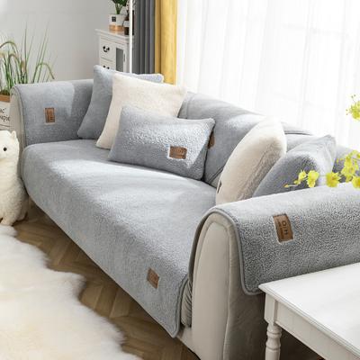 Lambswool Sofa Cushion Winter Thickened Fleece Cushion Non-Slip Leather Sofa Cover Autumn and Winter Cushion Cover Cloth