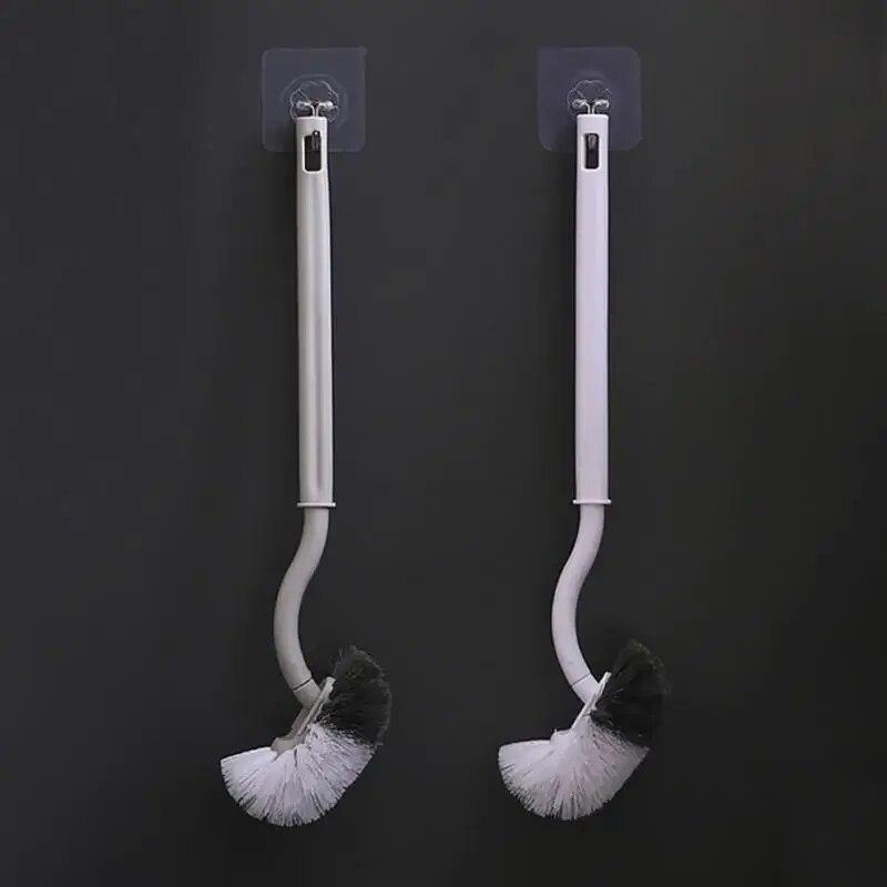 

2pcs Household Toilet Long Handle Toilet Brush Toilet Brush Cleaning Wall-mounted Toilet No Dead Corner Cleaning Toilet 2PCS белый