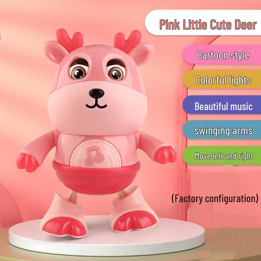 Electric Deer Toy with Sound, Light, Swinging, and Winking Eyes - Children's Toy Inspired by TikTok.