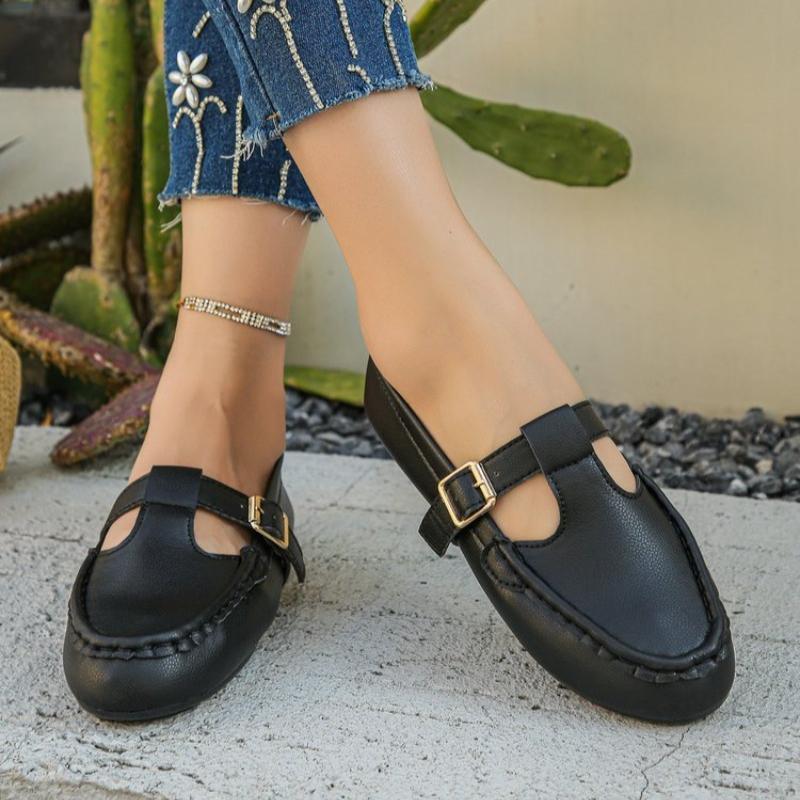 Fashion Retro T-strap Buckle Mary Jane Shoes Women Round Toe Block Low Heels Casual Flats Spring Autumn Girls Campus Shoes