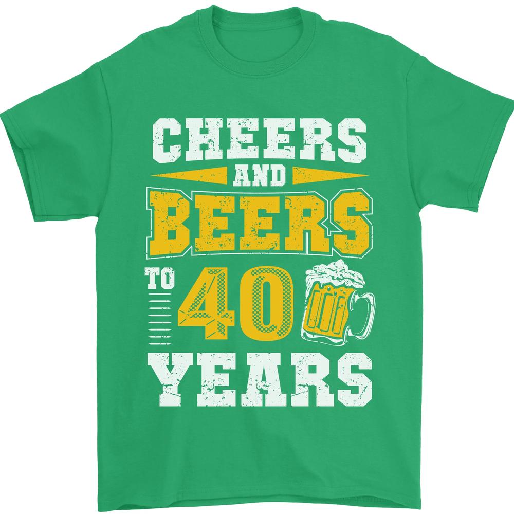 40th Birthday 40 Year Old Funny Alcohol Unisexs TShirt 100 Cotton