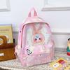 Plush Cute Cartoon Rabbit Letter Printed Children Backpack For School Use