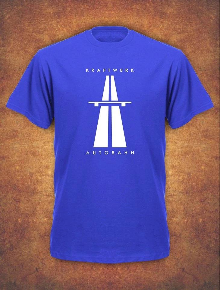 KRAFTWERK Tribute AUTOBAHN RETRO TECHNO Mens T- Shirt Royal L