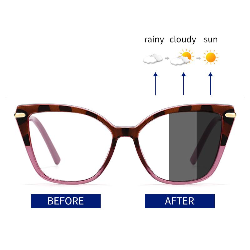 European and American Cat Eye Flat Glasses Women's Fashion Trend Retro Personality Advanced Sense Thin Color Anti-blue Light Glasses