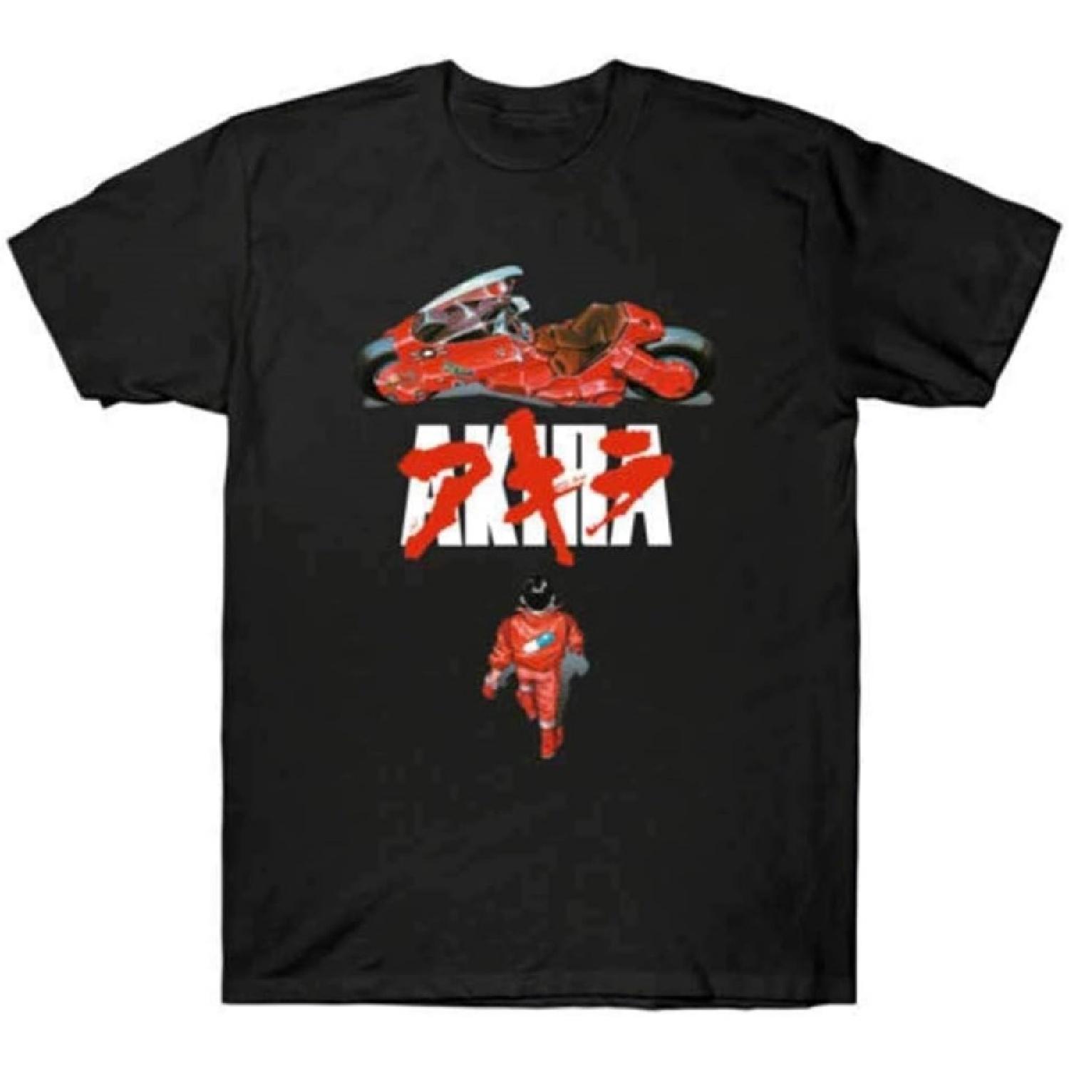 1980s Japanimation Film Akira T-Shirt Short Sleeved Men s Cotton T Shirt Black XXXXXL разноцветный