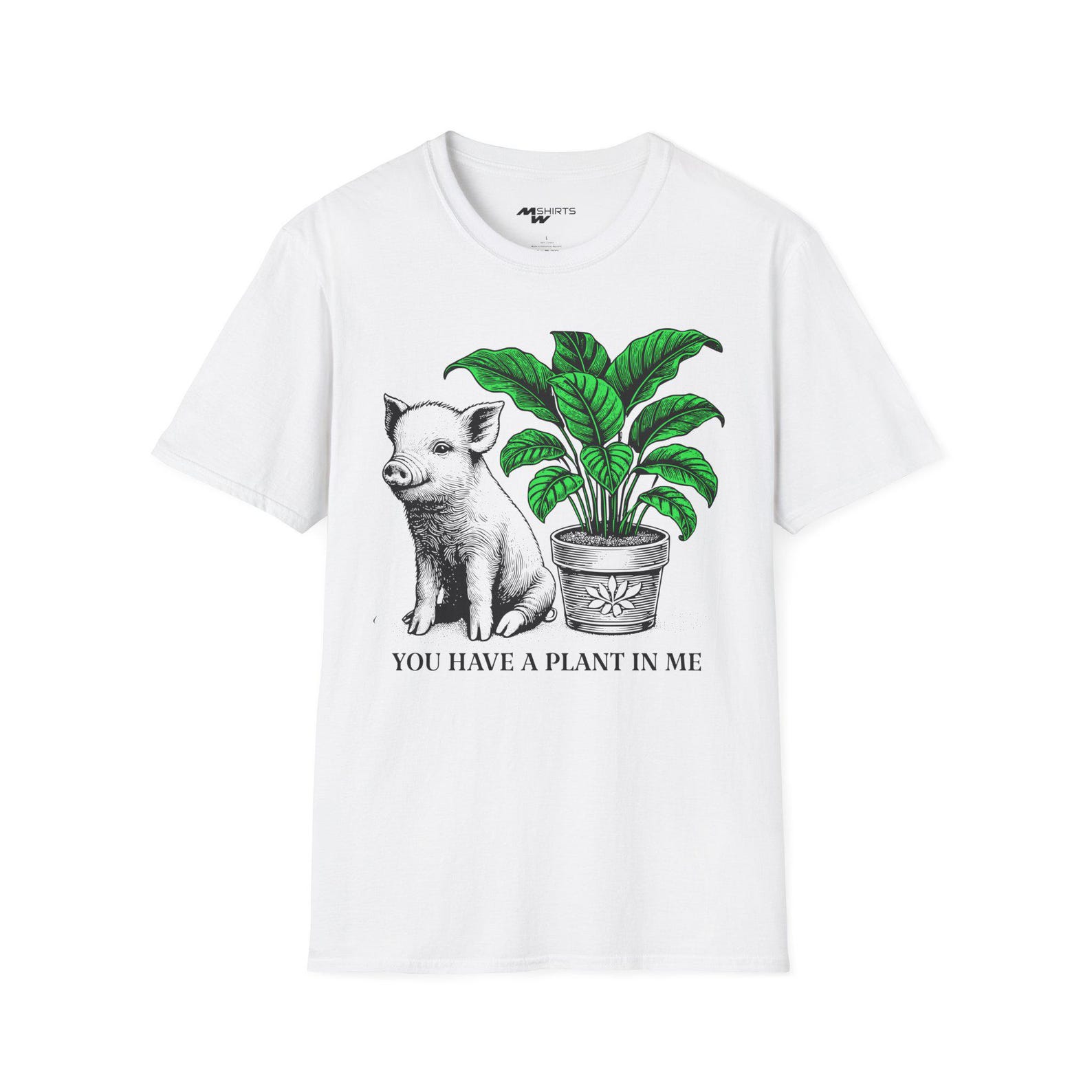 Vintage Engraving T-Shirt - You Have a Plant in Me/ Unisex Softstyle T-Shirt 4XL