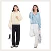 MJ STYLE Women's Cropped Hooded Zip-Up Sweatshirt