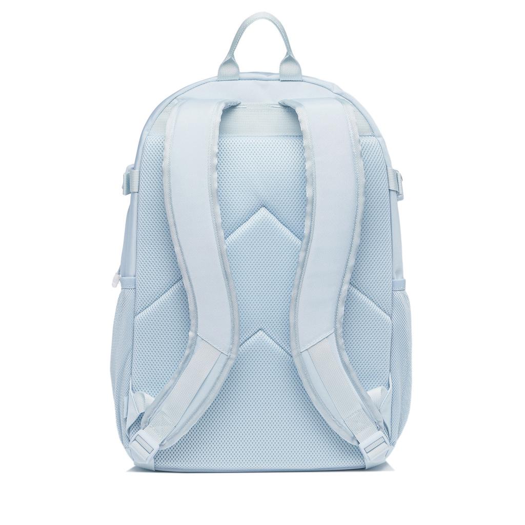 Serie Stile di Vita Sportivo Li Ning Zaino Sportivo in Poliestere Casual con Stampa Logo Grande Chiusura a Zip Zaino Unisex Blu ABST298-3