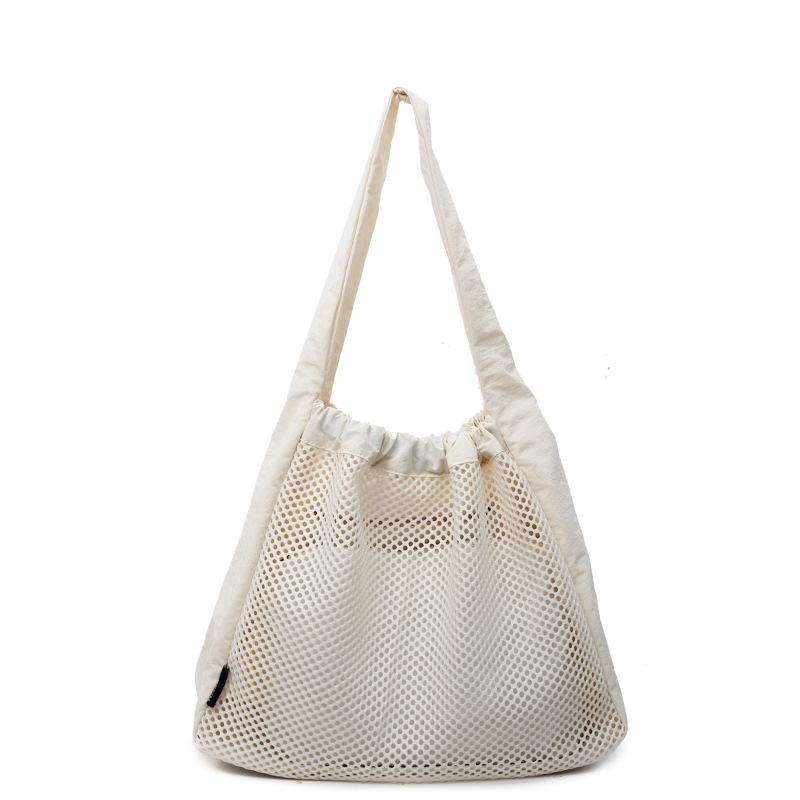 Hollow nylon bag women's  summer new vacation lightweight tote bag large capacity shoulder mother and child bag