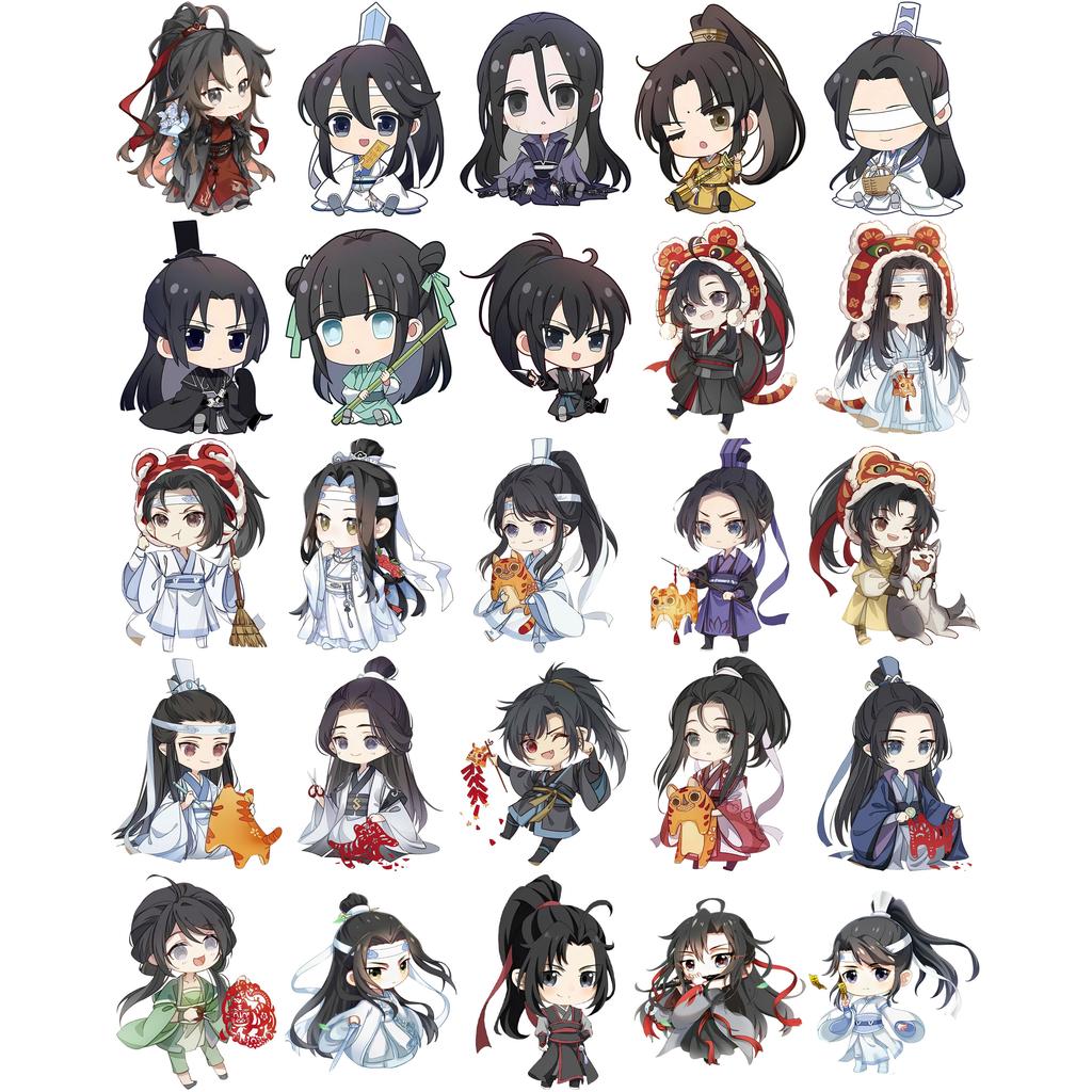 50Pcs Mo Dao Zu Shi (Grandmaster of Demonic Cultivation) Anime Stickers - Wei Wuxian DIY Stickers - Suitable for Skateboards Mobile Phones and Toys