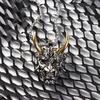Exaggerate Vintage Cool Stainless Steel Ox Head Choker Wheat Chain Clavicle Chain Man Necklace