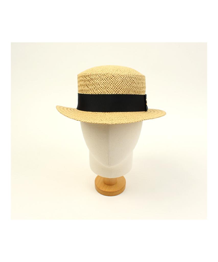 Beige Flat Short Panama Hat
