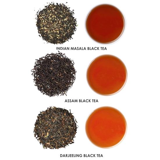 Octavius Indische Tee-Kollektion in handgefertigten Beuteln - 225 g (3 X 75 g je) | Valentinstag Tee-Geschenksets | Indischer Masala