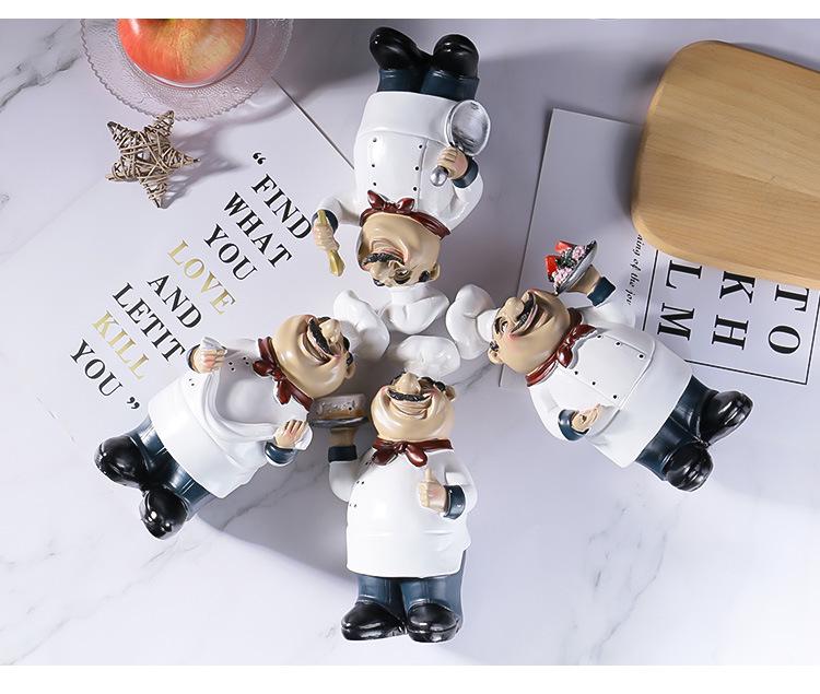 Rustic Country Chef Potato, Bread & Wine Table Ornaments