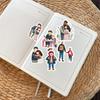 17pcs Cute Cartoon Father and daughter Stickers  Graffiti Decals Laptop Motorcycle Scrapbook Phone Waterproof diy Sticker