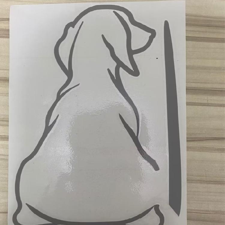 Smiling Puppy Car Window Sticker Removable Decal Personalizes Pet Car Accessories for Vehicles Glass Surfaces Gifts