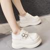 Women's Platform Shoes British Style Spring New Thick Bottom Women Sneakers Casual High Heels Height Increase Mary Jane Loafers