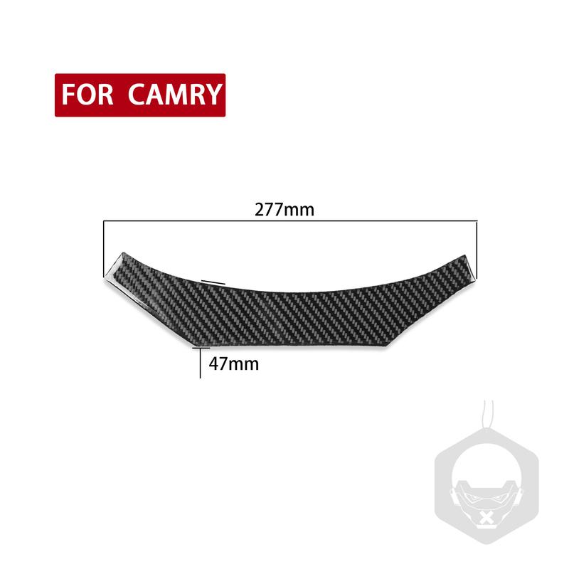 Real Carbon Fiber Car Accessories Steering Panel Cover Soft Sticker For Toyota Camry 6th Gen XV40 2006 2007 2008 2009 2010 2011
