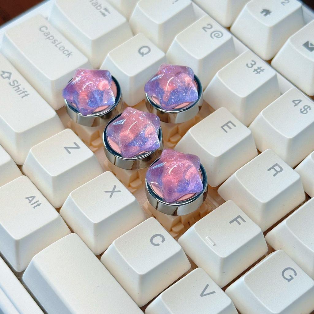Mechanical Keyboard with Four-Switch Cross Light-Through Keycaps and Directional Magnetic Switch for Nail Art