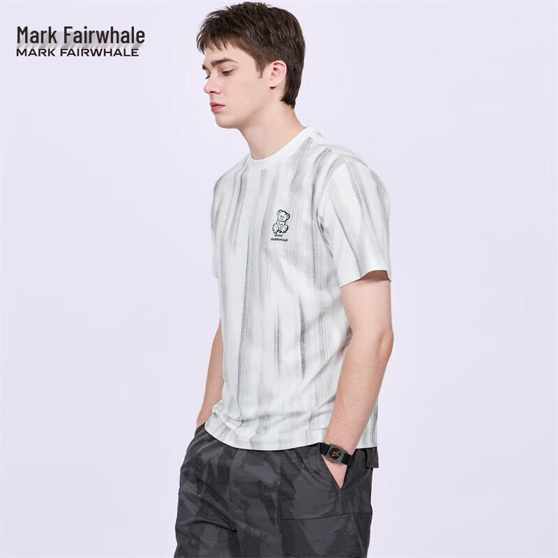 Mark Fairwhale Men s Ink Style Embroidered Round Neck T-Shirt M