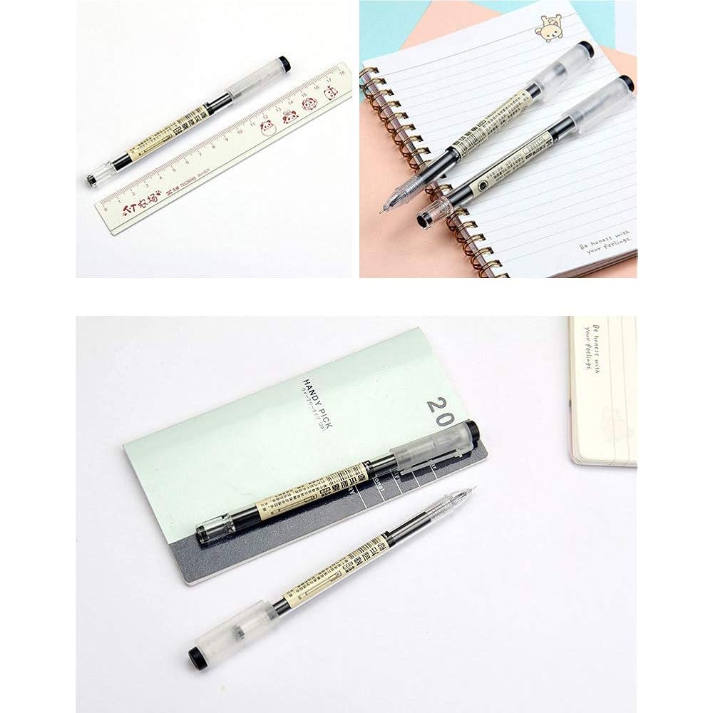Sencoo 12-Pack Black Gel Ink Pens 0.5mm Fine Point Office School Stationery