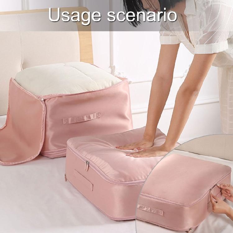 Space Saving Clothes Holder Self Compressing Bedding Storage Bag Stylish Organizer for Clothing and Garments Quilt