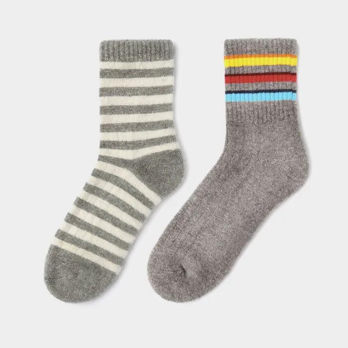 100% Wool Socks Striped 3 Types (Select 1)