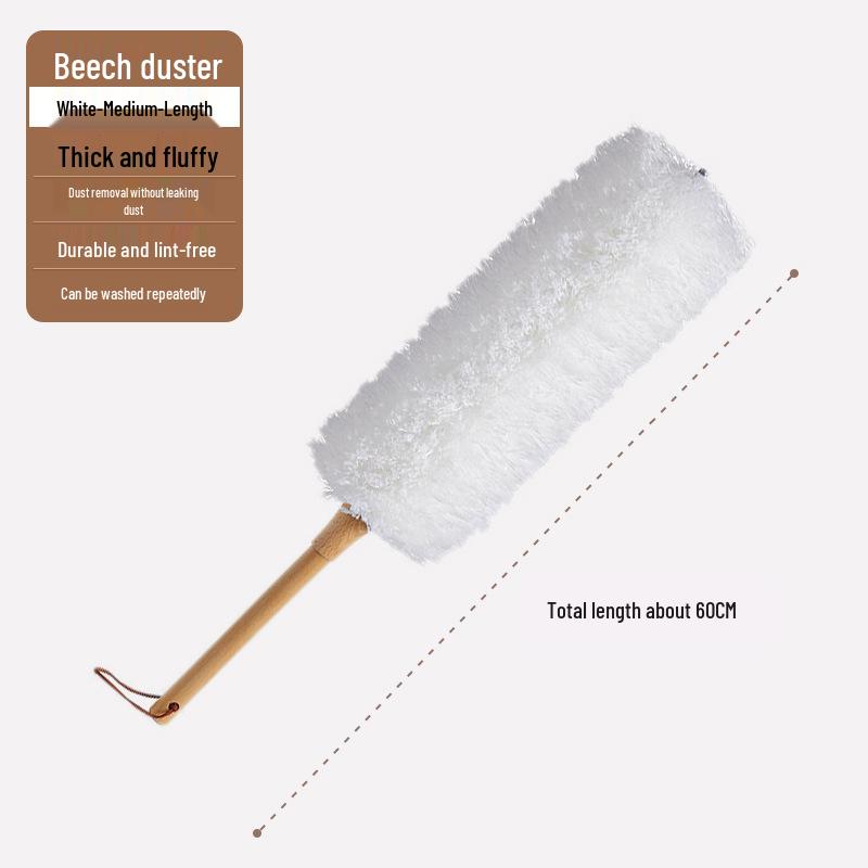 Retractable Wool Static Electric Feather Duster - Extended Cleaning Tool