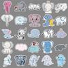 50 Pictures of Elephant Graffiti Personalized Cute Animals Children's Gag Suitcase Mobile Phone Water Cup Car Stickers