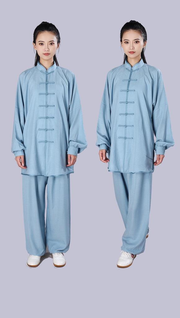 Tai Chi Anzug für Damen: Bestickte Frühjahrs-Herbst Performance & Trainingskleidung, Neuer Chinesischer Langer Mittellanger Stil