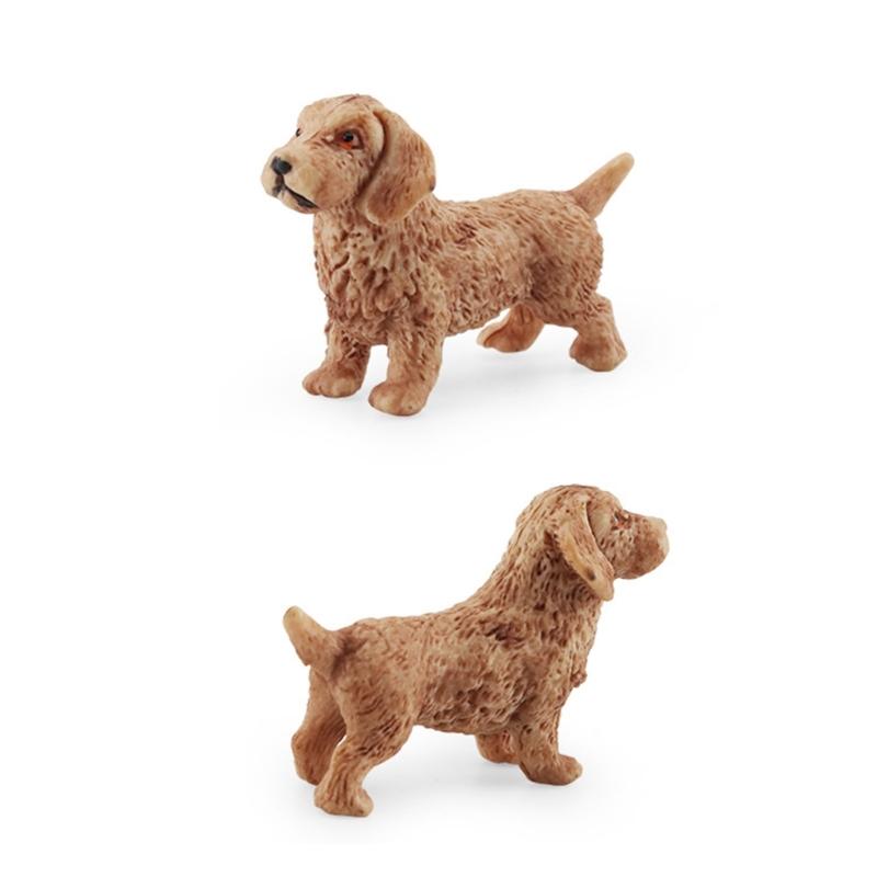 8 stk hundefigurer lekesett, realistiske detaljerte valpefigurer i plast, håndmalte minihundefigurer lekesett kakedekorasjoner