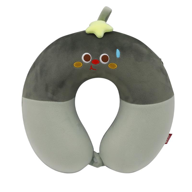 Cuscino per il Collo a Forma di U in Memory Foam con Animali dei Cartoni Animati per Viaggio, Casa o Ufficio Reclinabile