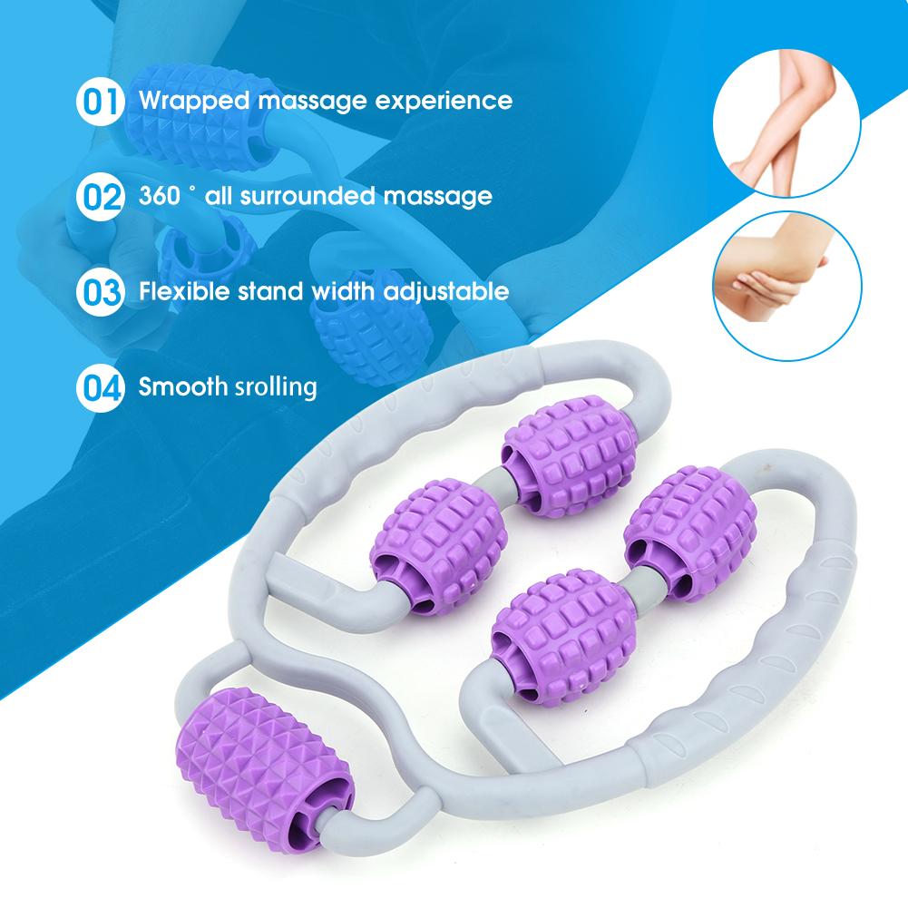 Clamp Leg Massager Handheld 360 Degree All Surrounded Massage Relax Calf Muscle Yoga Fitness Equipmentpurple