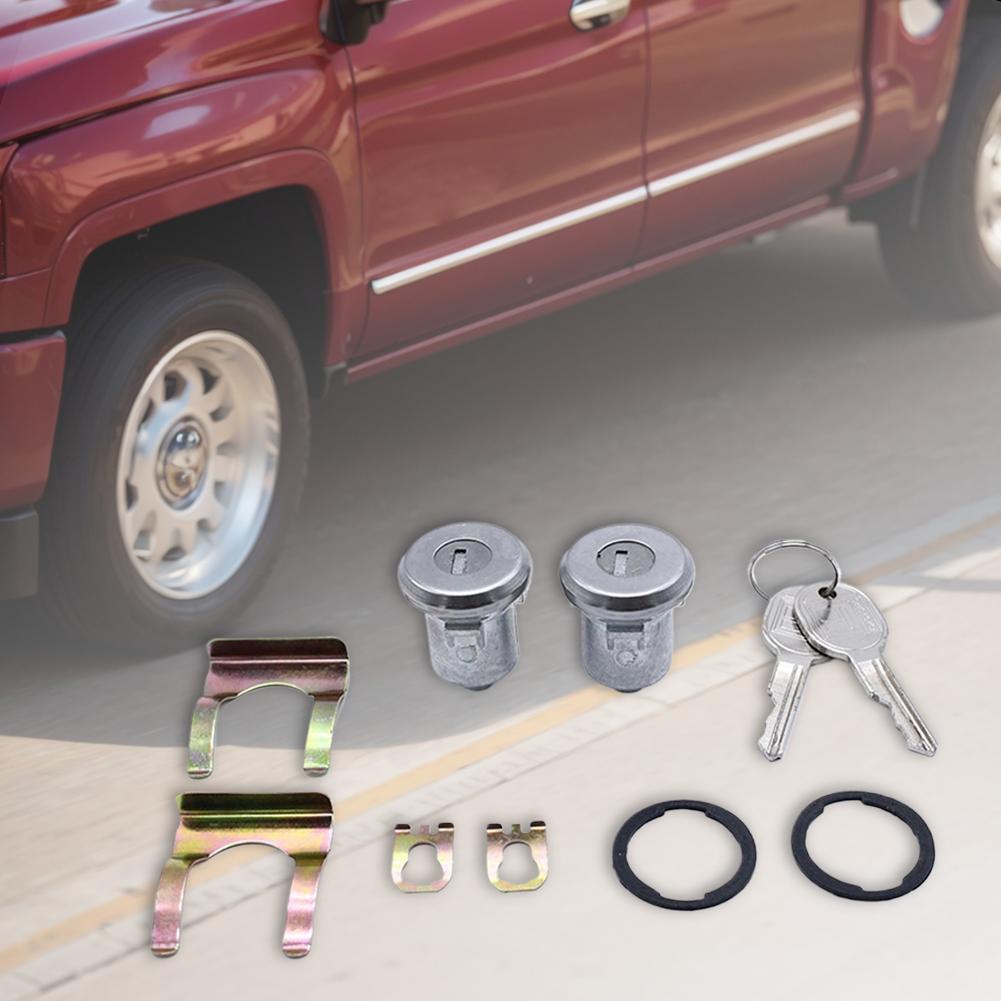 Dörrlåscylindersats med nycklar DL15802 Biltillbehör Dörrlåscylinder för Chevrolet Lastbil C10 C20 C30 1965-1987