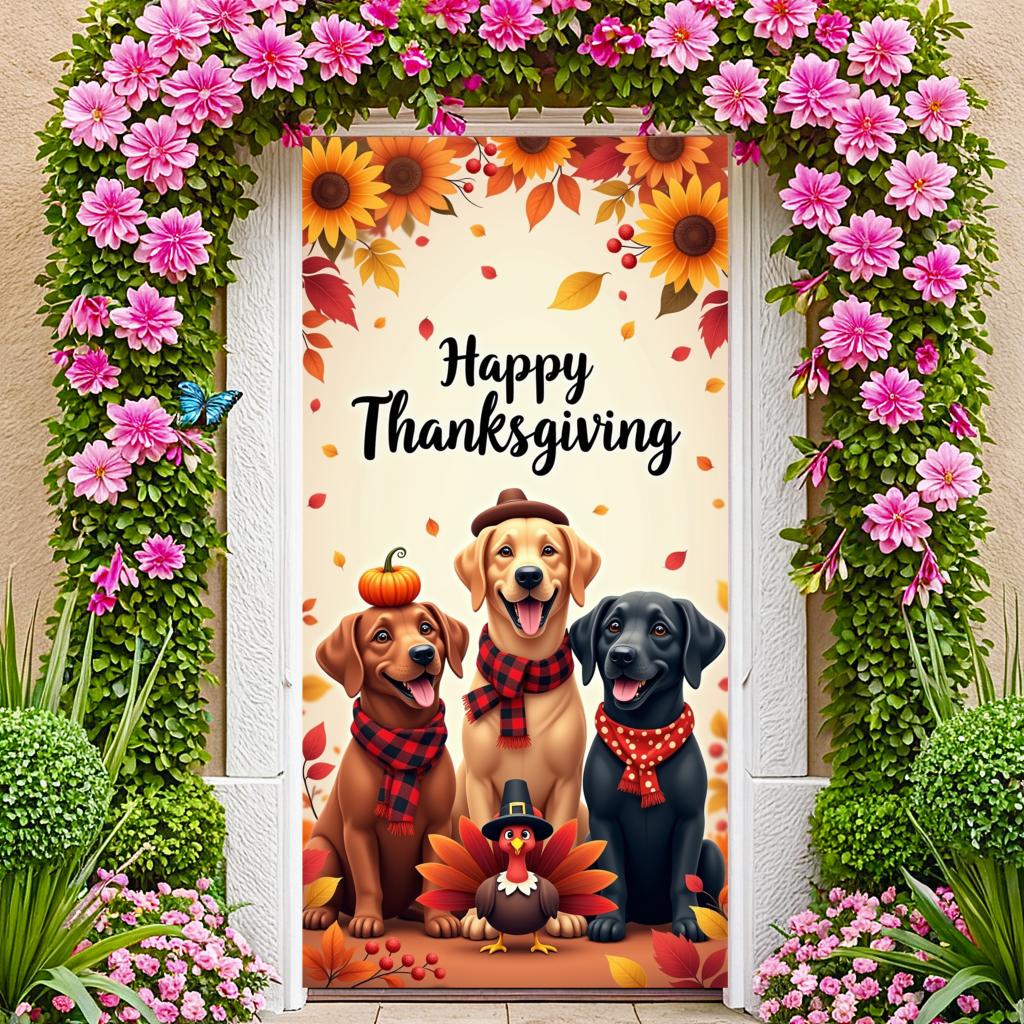 Autumn Banner Cartoon Design Autumn Decor Holiday Decoration Turkey Illustration Event Banner For Family Gathering Indoor Home