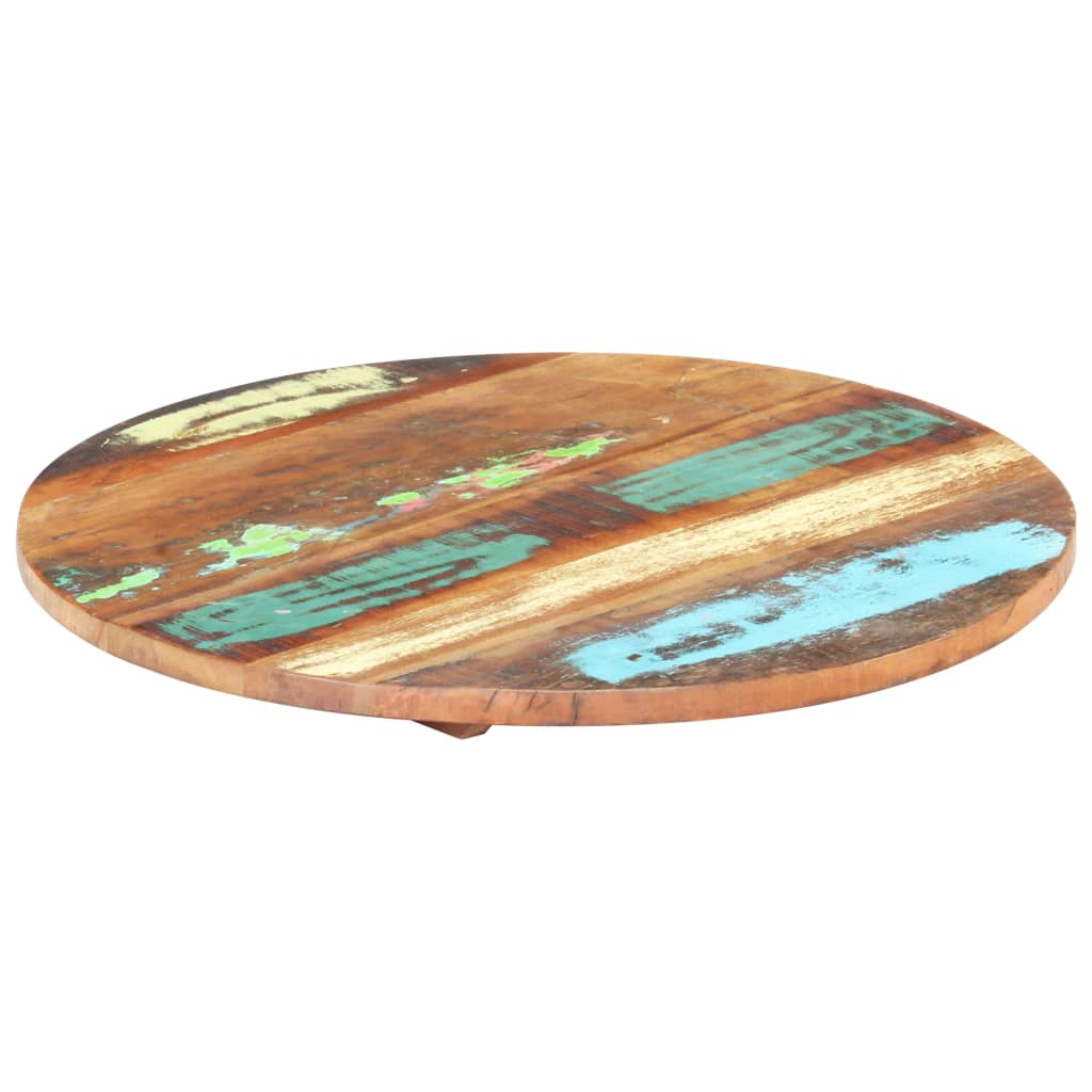 Round Table Top 50 Cm 25 27 Mm Reclaimed Solid Wood