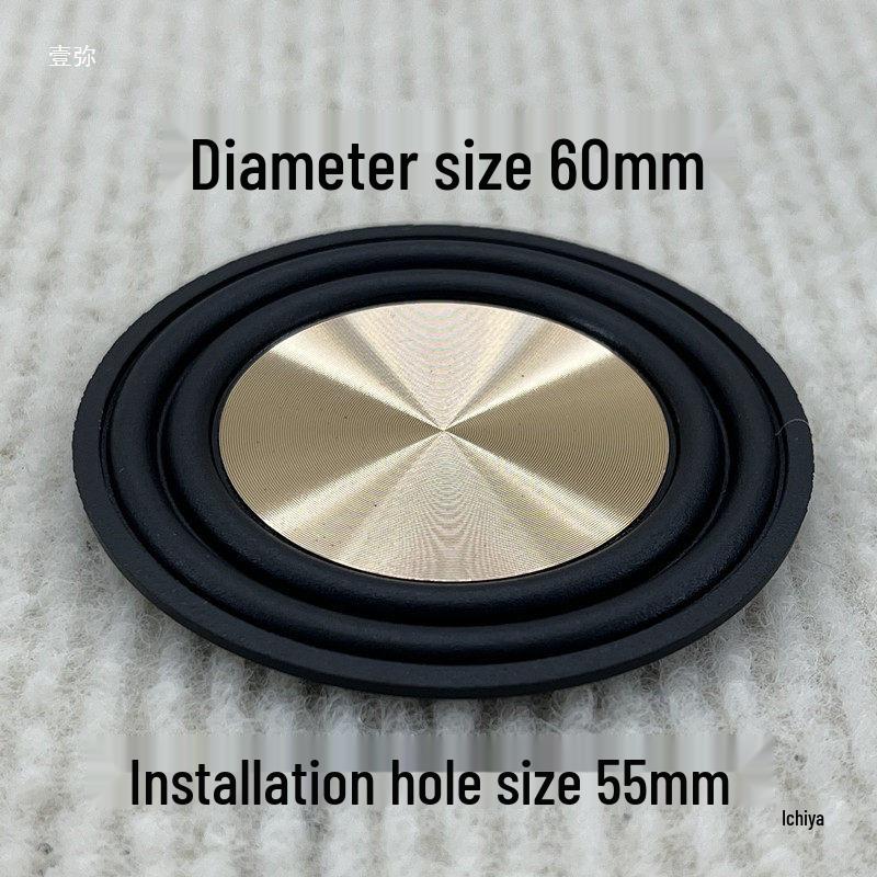 60mm Rubber Edge Metal Cone Subwoofer Vibration Diaphragm