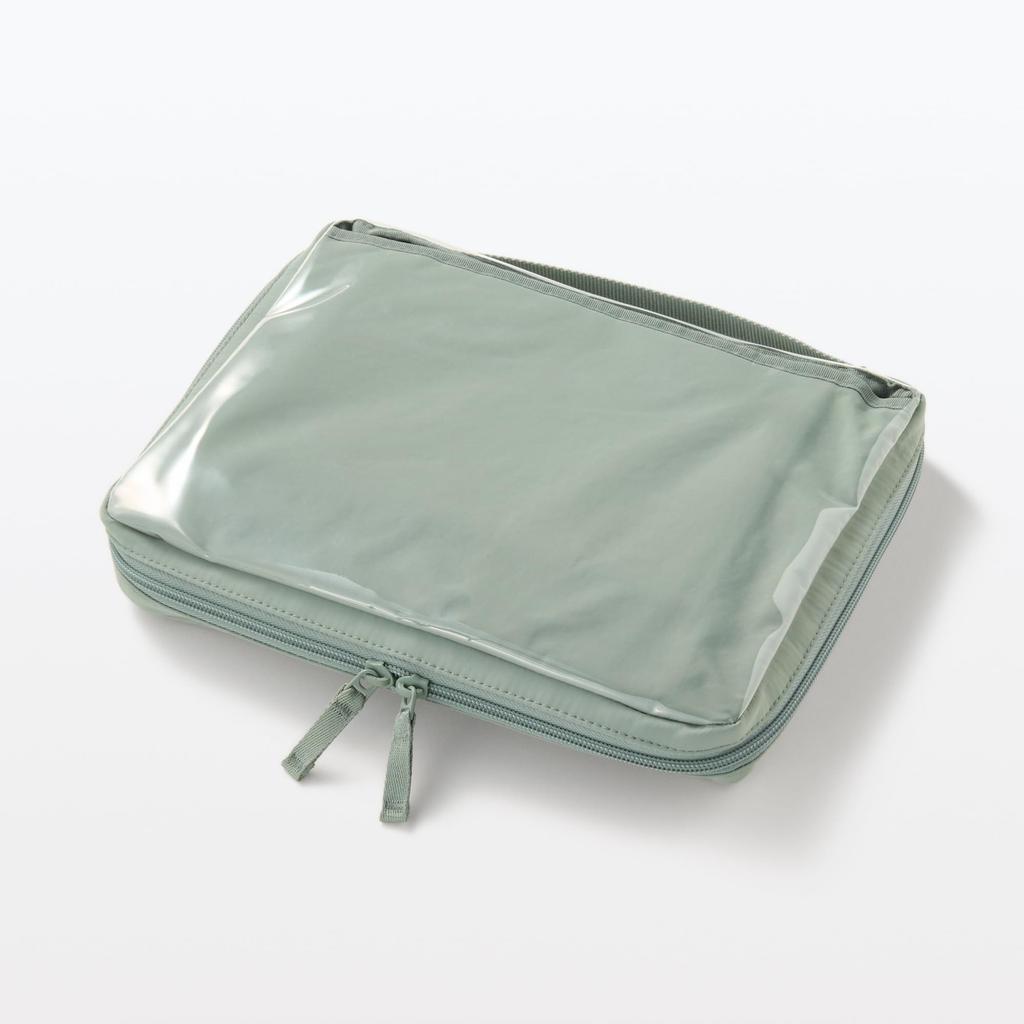 Duties Included MUJI Pocket-selectable Collection Case A5 Wide Moss Green
