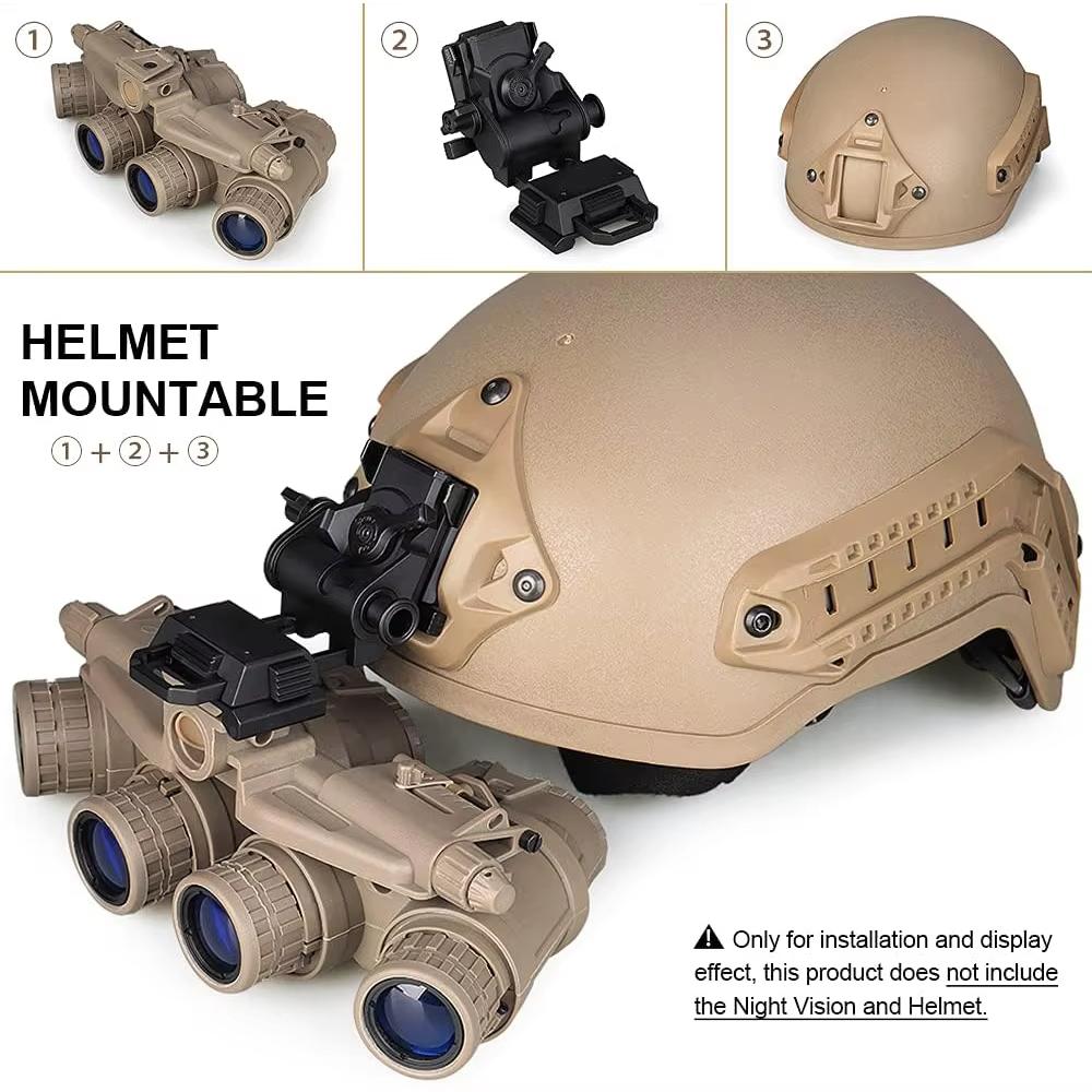 L4G24 NVG Helmet Metal/Nylon Mount Holder Night Vision Goggles Mount Outdoor Sport Tactical Helmet Bracket For PVS15/18