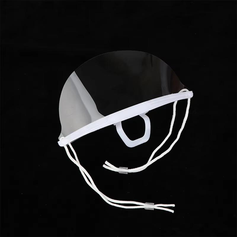 Easy Wear Transparent Anti Fog Mouth Shield 10/30/50PCS Reusable Clear Face Cover for Catering Bar Staff