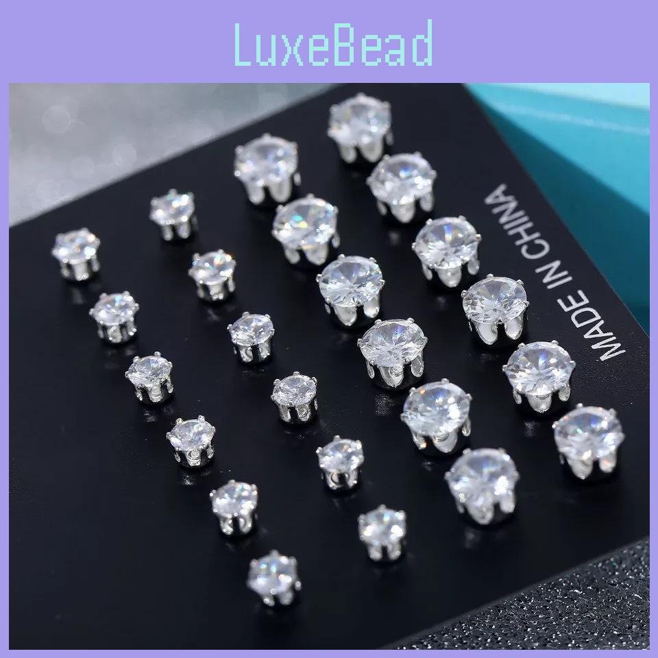 Water Crystal Jewelry Mini Stud Earrings With Microset For Womens Gift