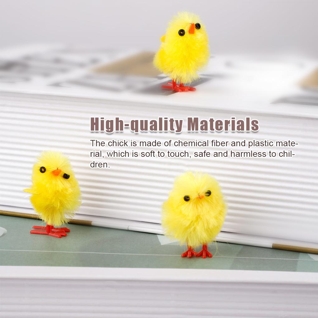 60 Pieces Easter Chick Mini Adorable Yellow Craft Portable Artificial Display Toys Gift Decoration Home Nursery Ornaments