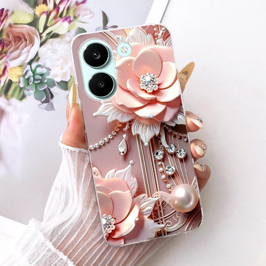 Case For Xiaomi Poco X8 Pro Max Cover Popular Flower Soft Silicone Transparent TPU Bumper For Xiaomi Poco X8 Pro X8ProMax Fundas